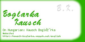 boglarka kausch business card